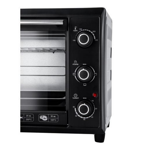 Електродуховка Liberton LEO-400 Black, 2000W, 40 л, поворотні перемикачі, індикатор роботи, таймер, 3 режими нагрівання - 3