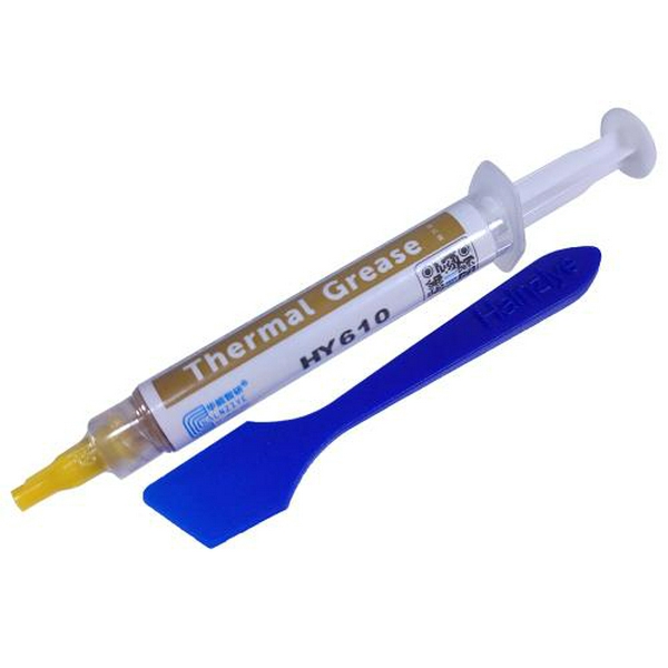 Термопаста Halnziye HY-610, 4 г, шприц, 3.05 Вт/мК, -20°C / +180°C, зі шпателем, блістер (HY610-TU4G)