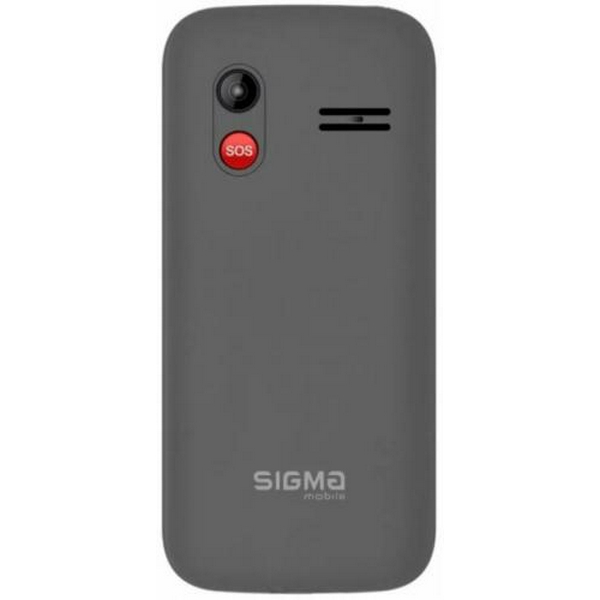 Мобільний телефон Sigma mobile Comfort 50 HIT2020 Grey "бабусефон", Dual Sim, дисплей 1.77" кольоровий (128x160), моноблок, MTK6261, підтримка microSD (max 32Gb), FM-радіо, ліхтарик, BT, Cam 0.3Mp, 1450 mAh, 56.1 x 120.2 x 11.9  мм, 90 г - 2