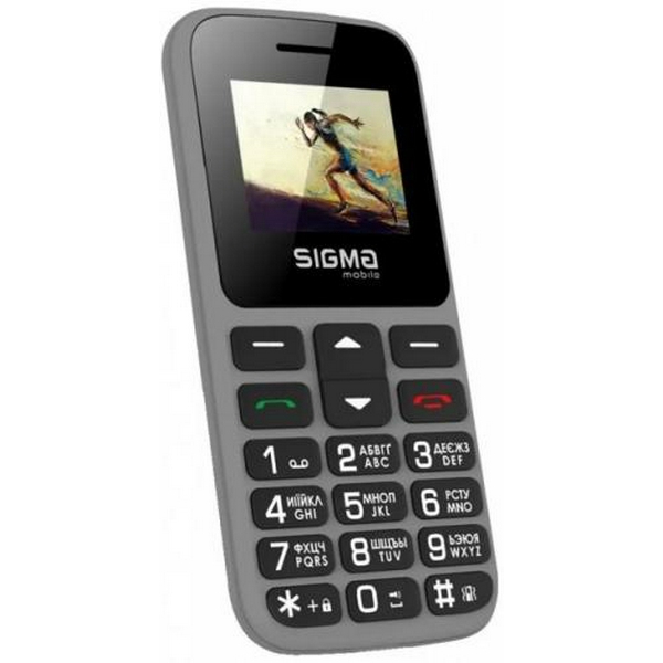Мобільний телефон Sigma mobile Comfort 50 HIT2020 Grey "бабусефон", Dual Sim, дисплей 1.77" кольоровий (128x160), моноблок, MTK6261, підтримка microSD (max 32Gb), FM-радіо, ліхтарик, BT, Cam 0.3Mp, 1450 mAh, 56.1 x 120.2 x 11.9  мм, 90 г - 3