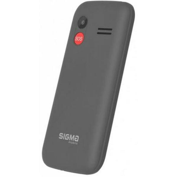 Мобільний телефон Sigma mobile Comfort 50 HIT2020 Grey "бабусефон", Dual Sim, дисплей 1.77" кольоровий (128x160), моноблок, MTK6261, підтримка microSD (max 32Gb), FM-радіо, ліхтарик, BT, Cam 0.3Mp, 1450 mAh, 56.1 x 120.2 x 11.9  мм, 90 г - 5