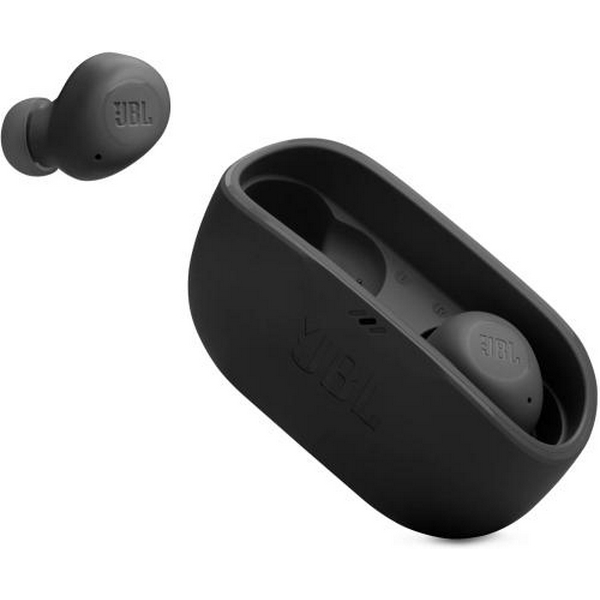 Навушники JBL Wave Buds, Black, Bluetooth, мікрофон, чохол з функцією зарядки, технологія "JBL Deep Bass Sound" (JBLWBUDSBLK)