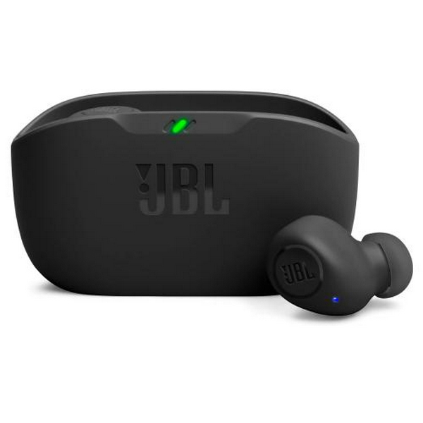 Навушники JBL Wave Buds, Black, Bluetooth, мікрофон, чохол з функцією зарядки, технологія "JBL Deep Bass Sound" (JBLWBUDSBLK) - 2