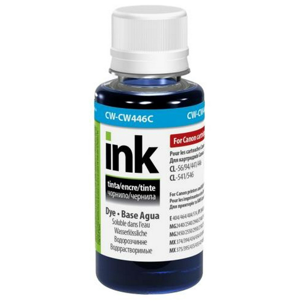Чорнило ColorWay Canon CL-56/94/441/446/461/541/546/561, Cyan, 100 мл, водорозчинне (CW-CW446C01)