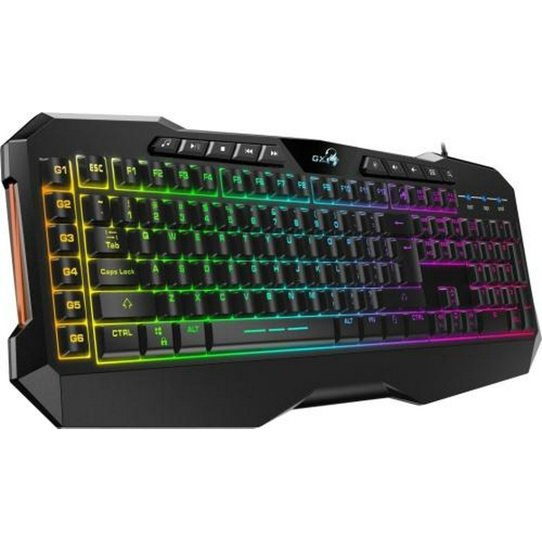 Клавіатура Genius Scorpion K11 Pro, Black, USB, "дихаюче" RGB підсвічування, 12 мультимедійних кнопок, 1.8 м - 2