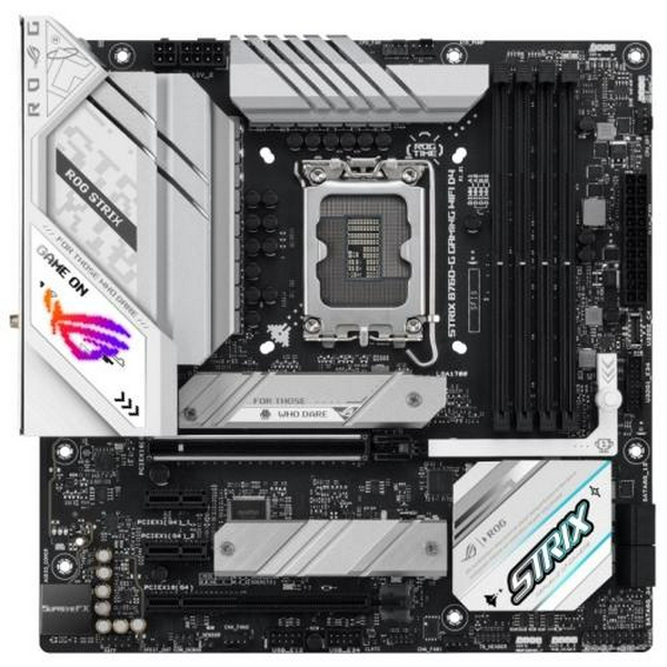 Материнська плата LGA1700, Asus ROG STRIX B760-G GAMING WIFI, B760, 4xDDR5, Int.Video(CPU), 4xSATA3, 2xM.2, 1xPCI-E 16x 5.0, 1xPCI-E 16x 4.0, 2xPCI-E 1x 4.0, S1220A, Intel 2.5Gb, WiFi 6, Bluetooth 5.3, 7xUSB3.2/6xUSB2.0, HDMI/DP, ATX - 2