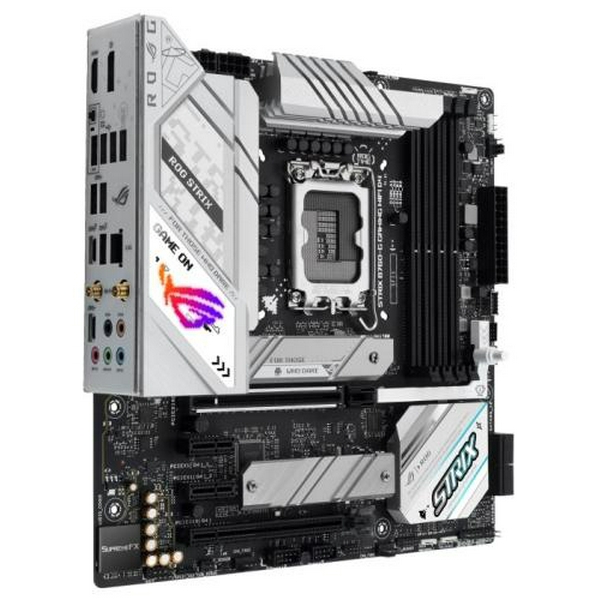 Материнська плата LGA1700, Asus ROG STRIX B760-G GAMING WIFI, B760, 4xDDR5, Int.Video(CPU), 4xSATA3, 2xM.2, 1xPCI-E 16x 5.0, 1xPCI-E 16x 4.0, 2xPCI-E 1x 4.0, S1220A, Intel 2.5Gb, WiFi 6, Bluetooth 5.3, 7xUSB3.2/6xUSB2.0, HDMI/DP, ATX - 3