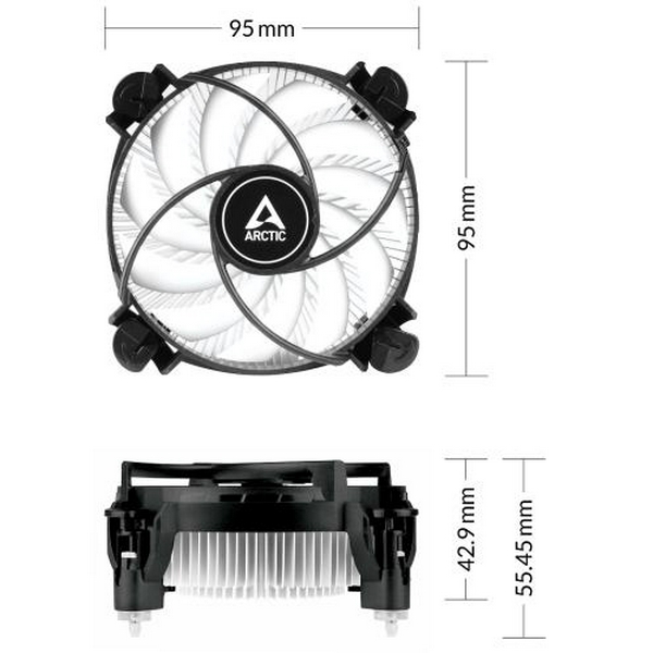 Кулер для процесора Arctic Alpine 17 LP, алюміній, 1x88 мм, для Intel 1700 (ACALP00042A) - 4