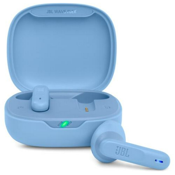Навушники JBL Wave Flex, Blue, Bluetooth, мікрофон, чохол з функцією зарядки (JBLWFLEXBLU)