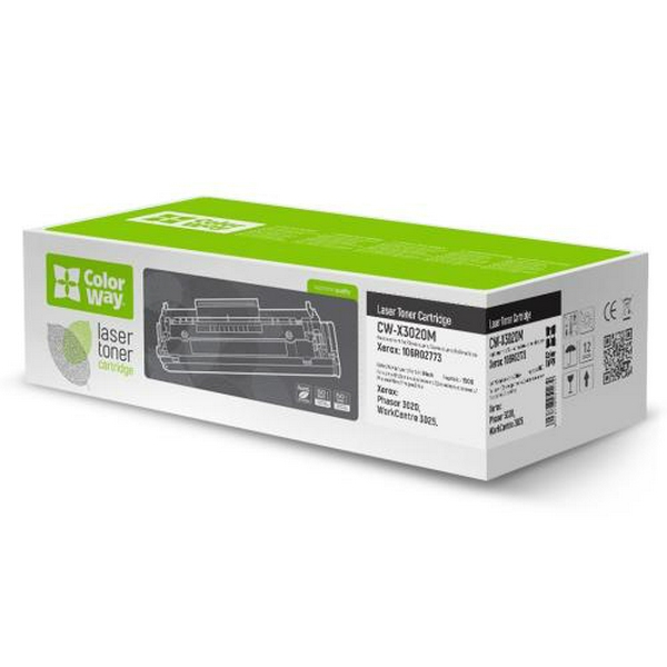 Картридж Xerox 106R02773, Black, Phaser 3020, WorkCentre 3025, 1500 стор, ColorWay (CW-X3020M)