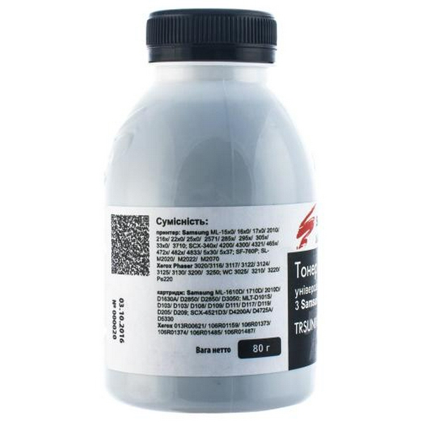 Тонер Samsung Universal, ML-1610/1710/2010, SL-M2020/2070, SCX-4200/4300, 80 г, Static Control (TRSUNIV3-80B-P) - 2