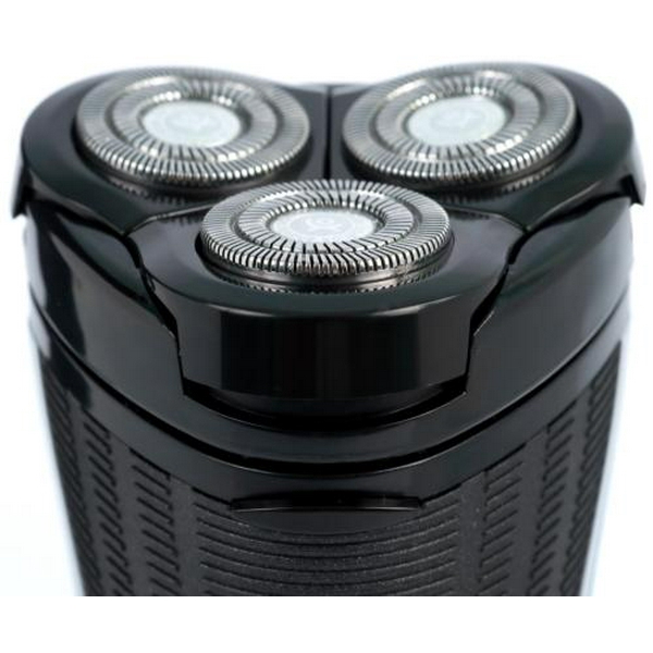 Електробритва Новий Харків НХ-8504 Фаворит+ Blue, 3W, роторна, сухе гоління, 3 головки для гоління, подвійні леза, плаваюча конструкція ножів, повторение контуров лица, живлення мережа/акумулятор, індикатор роботи/включення, тример для скронь - 4