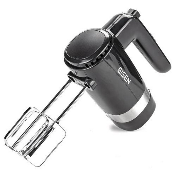 Міксер Eisen EHM-50, Black/Silver, 500W, ручний, 5 швидкостей, вінчики, гаки для замісу тіста, підставка для насадок, захист від перегріву - 4