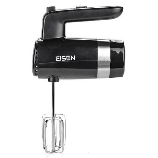 Міксер Eisen EHM-50, Black/Silver, 500W, ручний, 5 швидкостей, вінчики, гаки для замісу тіста, підставка для насадок, захист від перегріву - 6