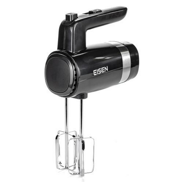 Міксер Eisen EHM-50, Black/Silver, 500W, ручний, 5 швидкостей, вінчики, гаки для замісу тіста, підставка для насадок, захист від перегріву - 7