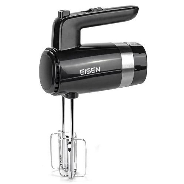 Міксер Eisen EHM-50, Black/Silver, 500W, ручний, 5 швидкостей, вінчики, гаки для замісу тіста, підставка для насадок, захист від перегріву - 9