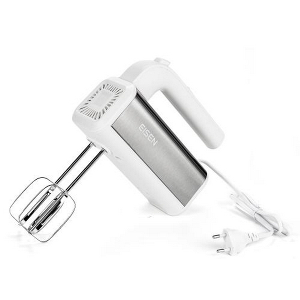 Міксер Eisen EHM-55W, White, 550W, ручний, 5 швидкостей, вінчики, гаки для замісу тіста, захист від перегріву - 4
