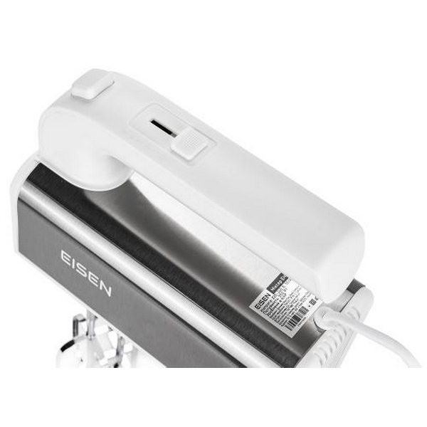 Міксер Eisen EHM-55W, White, 550W, ручний, 5 швидкостей, вінчики, гаки для замісу тіста, захист від перегріву - 5