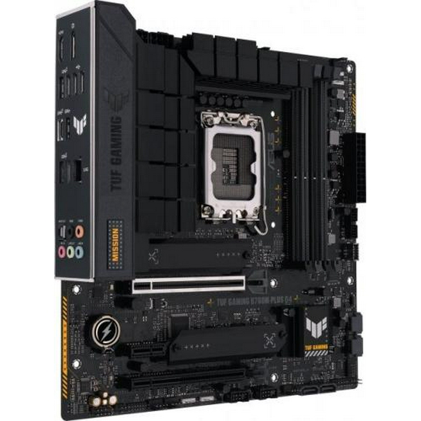 Материнська плата LGA1700, Asus TUF GAMING B760M-PLUS, B760, 4xDDR5, Int.Video(CPU), 4xSATA3, 2xM.2, 1xPCI-E 16x 5.0, 1xPCI-E 16x 4.0, 1xPCI-E 1x 4.0, Realtek 7.1, Realtek 2.5Gb, 8xUSB3.2/4xUSB2.0, HDMI/DP, MicroATX - 3