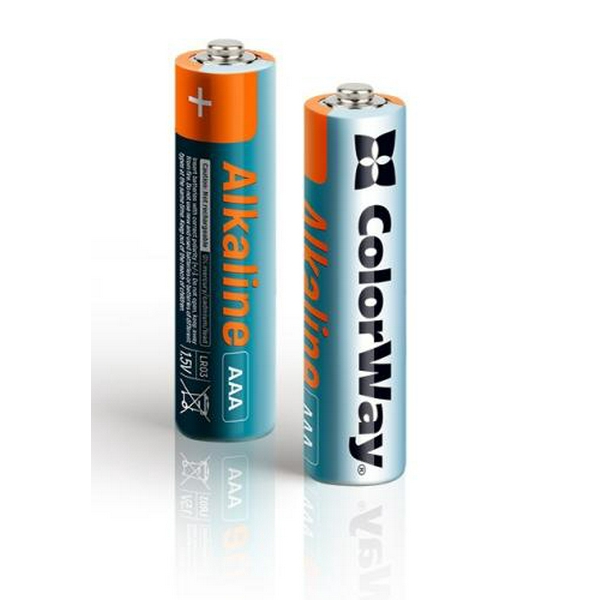 Батарейка AAA (LR03), лужна, СolorWay Alkaline Power, 40 шт, 1.5V, Color box (CW-BALR03-40CB) - 2