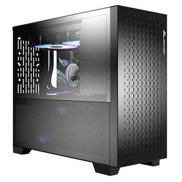 Корпус ALmordor Sparkle 170M Matx Lite Black, без БЖ, Mini Tower, для Micro ATX / Mini ITX, 2xUSB 3.0, макс. CPU - 145 мм / VGA - 360 мм / PSU - 160 мм, бічна панель із загартованого скла (ALS170MMLBK)