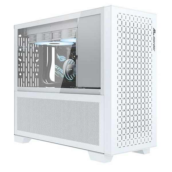 Корпус ALmordor Sparkle 170M Matx Lite White, без БЖ, Mini Tower, для Micro ATX / Mini ITX, 2xUSB 3.0, макс. CPU - 145 мм / VGA - 360 мм / PSU - 160 мм, бічна панель із загартованого скла (ALS170MMLWH)