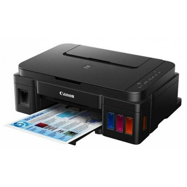 БФП струменевий кольоровий A4 Canon G3410, Black, WiFi, 1200x4800 dpi, до 8.8/5 стор/хв, РК-екран 1.2", USB, вбудоване СБПЧ, чорнило GI-490 (2315C009) - 3