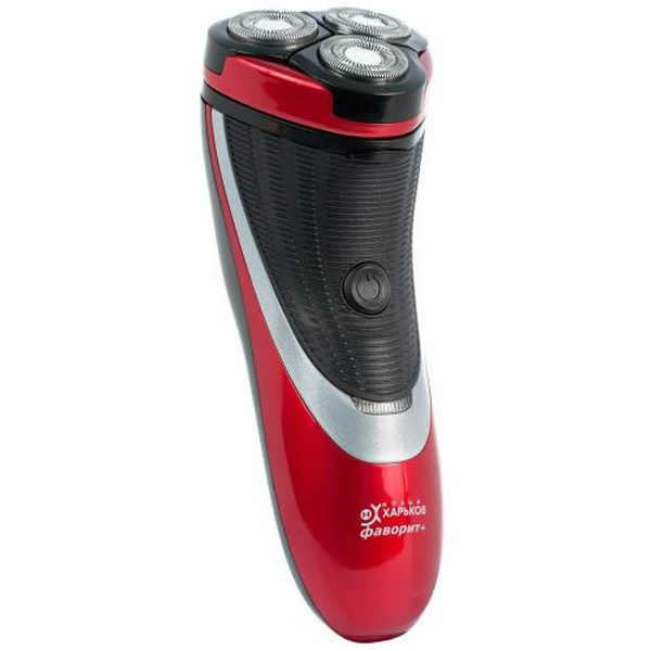 Електробритва Новий Харків НХ-8504 Фаворит+ Red, 3W, роторна, сухе гоління, 3 головки для гоління, подвійні леза, плаваюча конструкція ножів, повторение контуров лица, живлення мережа/акумулятор, індикатор роботи/включення, тример для скронь