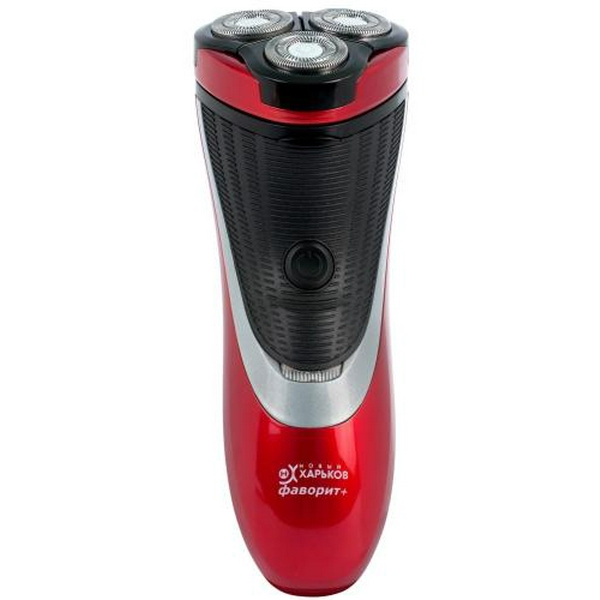 Електробритва Новий Харків НХ-8504 Фаворит+ Red, 3W, роторна, сухе гоління, 3 головки для гоління, подвійні леза, плаваюча конструкція ножів, повторение контуров лица, живлення мережа/акумулятор, індикатор роботи/включення, тример для скронь - 2
