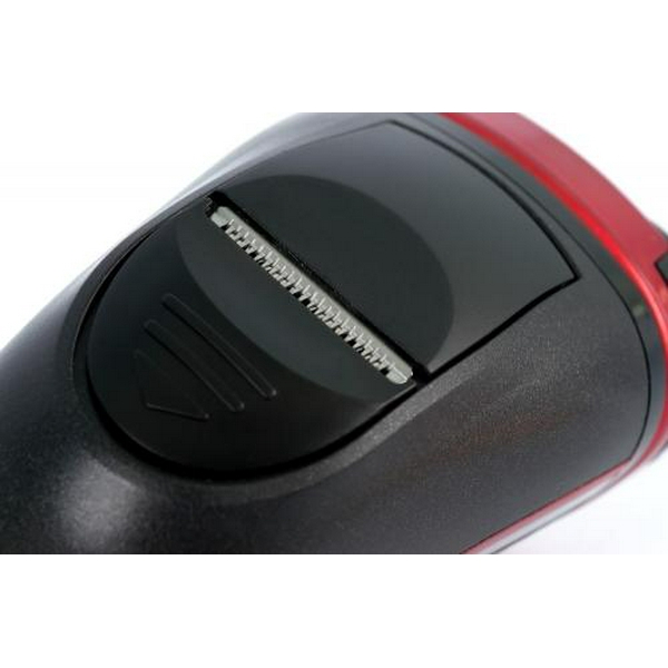 Електробритва Новий Харків НХ-8504 Фаворит+ Red, 3W, роторна, сухе гоління, 3 головки для гоління, подвійні леза, плаваюча конструкція ножів, повторение контуров лица, живлення мережа/акумулятор, індикатор роботи/включення, тример для скронь - 6