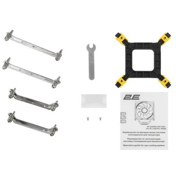 Кулер для процесора 2E Gaming Air Cool AC120D4TC-ARGB, алюміній, мідні теплові трубки, 1x120 мм ARGB PWM, для Intel 115x/1200/1366/1700, AMD AMx/FMx, до 180 Вт (2E-AC120D4TC-ARGB) - 7