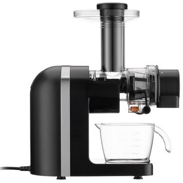 Соковитискач Ardesto JEG-1500S, Black, шнекова, 200Вт, повільне віджимання 90об/хв, ємність для соку 400мл, ємність для м'якоті 700мл, крапля-стоп, малошумний двигун, реверс, щіточка для очищення - 3