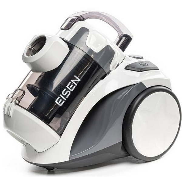 Пилосос Eisen EVC-390W ECO Cyclone White, 900W, контейнер, об'єм пилозбірника 2л, універсальна щітка підлога/килим; 2в1 для м'яких меблів і щілинна, HEPA-фільтр, регулювання потужності на корпусі, технологія Multi-Cyclone, мікрофільтр  - 2