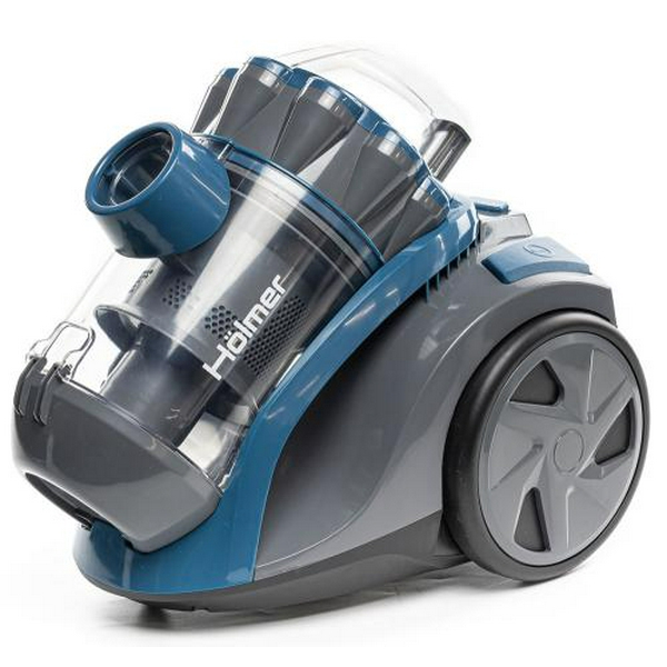Пилосос Holmer HVCC-92BL ECO Cyclone Blue, 900W, контейнер, об'єм пилозбірника 2л, універсальна щітка підлога/килим; 2в1 для м'яких меблів і щілинна, HEPA-фільтр, регулювання потужності на корпусі, технологія Multi-Cyclone, мікрофільтр - 2