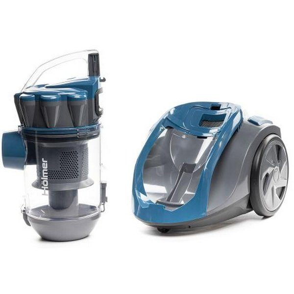 Пилосос Holmer HVCC-92BL ECO Cyclone Blue, 900W, контейнер, об'єм пилозбірника 2л, універсальна щітка підлога/килим; 2в1 для м'яких меблів і щілинна, HEPA-фільтр, регулювання потужності на корпусі, технологія Multi-Cyclone, мікрофільтр - 9