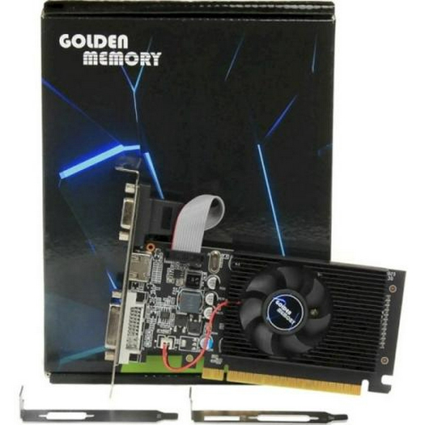 Відеокарта GeForce GT610, Golden Memory, 2Gb GDDR3, 64-bit, VGA/DVI/HDMI, 810/1333 MHz, Low Profile (GT610D31G64bit)
