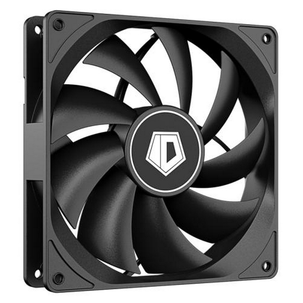 Вентилятор 120 мм, ID-Cooling FL-12025K, Black, 120x120x25 мм, 1250 об/хв, 21 дБ, 3-pin