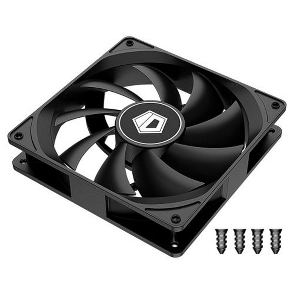 Вентилятор 120 мм, ID-Cooling FL-12025K, Black, 120x120x25 мм, 1250 об/хв, 21 дБ, 3-pin - 3
