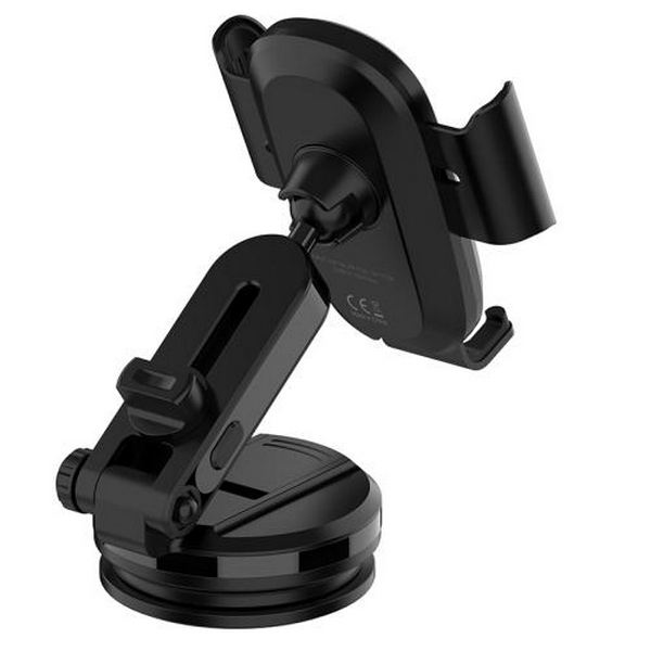 Автотримач для телефону ColorWay Dashboard Car Wireless Charger, Black, 15 Вт, бездротова зарядка (Qi), вакуумна присоска, поворотний шарнір 360°, від 4" до 6.5" (CW-CHAW037Q-BK) - 3