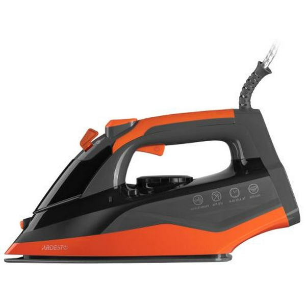 Праска Ardesto IR-C2233-GR, Black/Orange, 2200W, кераміка, паровий удар, резервур 340мл, захист від кальцинації, антикрапля, плавне регулювання потужності пари, автоматичне відключення - 4