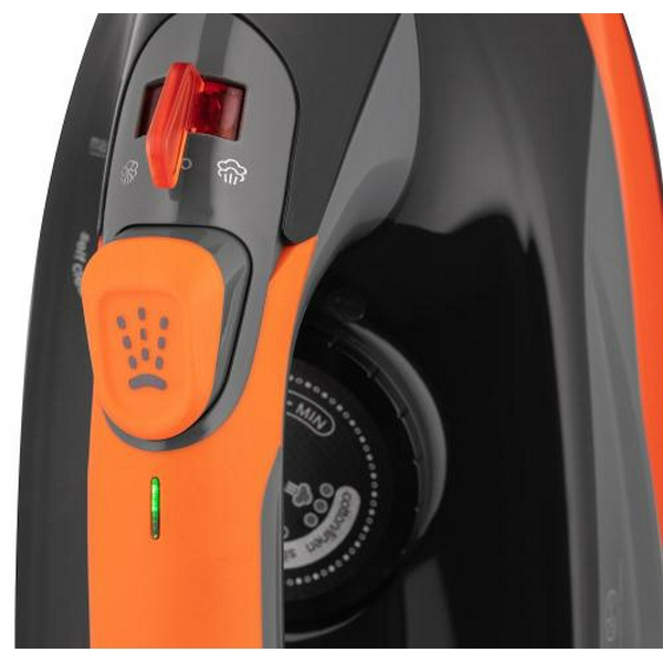 Праска Ardesto IR-C2233-GR, Black/Orange, 2200W, кераміка, паровий удар, резервур 340мл, захист від кальцинації, антикрапля, плавне регулювання потужності пари, автоматичне відключення - 7