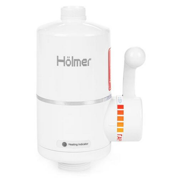 Водонагрівач проточний Holmer HHW-303SH, White, 3000W, механічне керування, IPX4, з лійкою для душу та пристроєм захисного відключення, захист від включення без води, захист від перегріву - 5