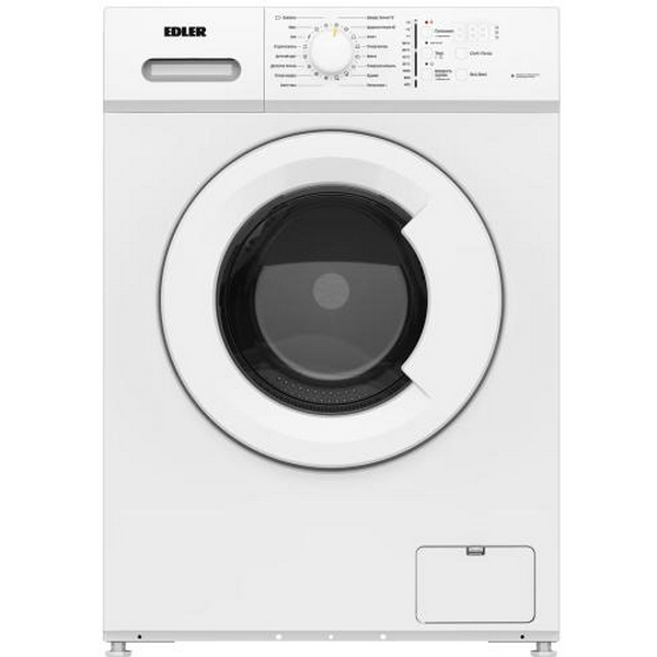 Пральна машина Edler EWF5014, White, 5 кг, фронтальна, 16 програм, 1000об/хв, комбіноване керування, швидке прання, відкладений старт, барабан «Snowflake», A++, 85x59.5x44см