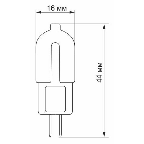 Лампа світлодіодна G4, 2 Вт, 4100K, G4, Videx, 180 Лм, 220V (VL-G4e-02224) - 3