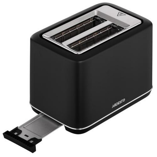 Тостер Ardesto T-K301E, Black, 800W, 2 тости, 2 відділення, 7 режимів підсмажування, дисплей з індикацією часу приготування, автоцентрування, кнопка скасування приготування, підігрів - 3