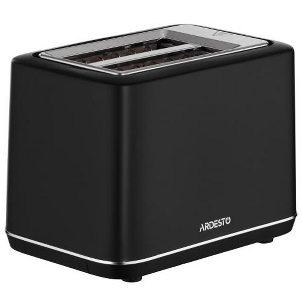 Тостер Ardesto T-K301E, Black, 800W, 2 тости, 2 відділення, 7 режимів підсмажування, дисплей з індикацією часу приготування, автоцентрування, кнопка скасування приготування, підігрів - 4