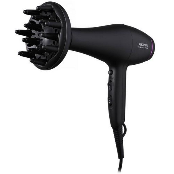 Фен Ardesto HD-Y222PRO, Black, 2200W, 2 швидкості, 3 режими, дифузор, концентратор, функція "Cool Shot", захист від перегріву, Soft Touch покриття - 3