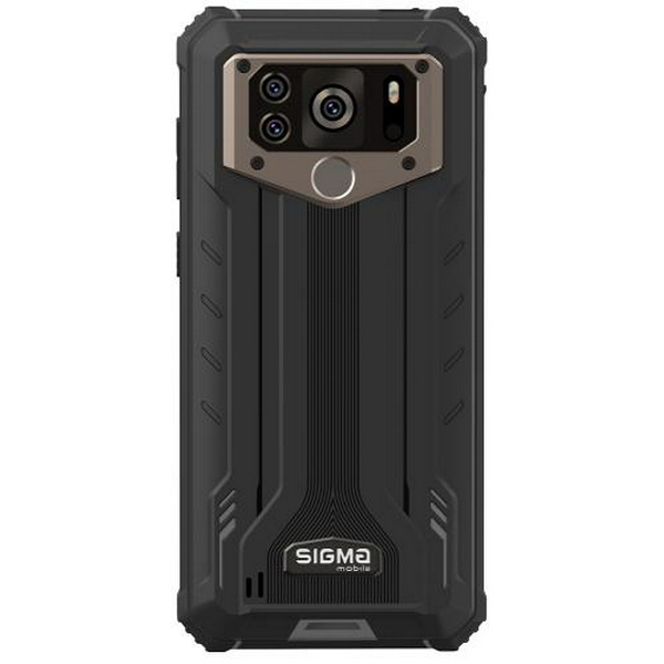 Смартфон Sigma mobile X-treme PQ55 Black, 2 Nano-Sim, 6.53" (1600x720) IPS HD+, MediaTek Helio P22, RAM 6Gb, ROM 64Gb, microSD, GPS, Wi-Fi, LTE, 4 Cam (20Mp + 8Mp + 0.3Mp + 5Mp), Li-Ion 15000mAh, Android 13 - 2