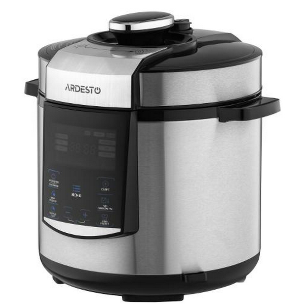 Мультиварка-скороварка Ardesto MPC-P226, Silver, 900W, 6л, 22 програми, керування сенсорне, дисплей, регулювання температури, таймер, регулювання температури, книга рецептів - 2
