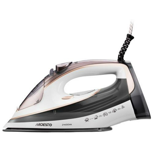 Праска Ardesto IR-B2245-E, White/Grey, 2400W, кераміка, паровий удар, резервур 400мл, вертикальне відпарювання, захист від кальцинації, антикрапля, плавне регулювання потужності пари, автоматичне відключення - 2
